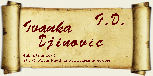 Ivanka Đinović vizit kartica